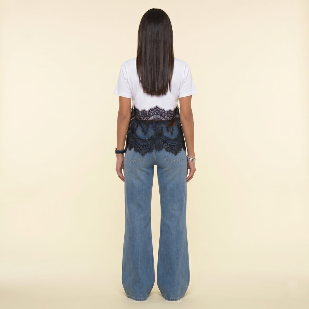 4-The Belle Lace Tee- White