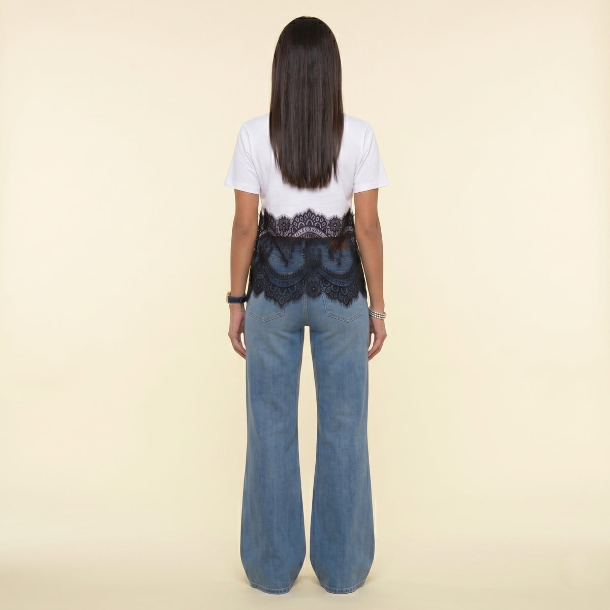4-The Belle Lace Tee- White